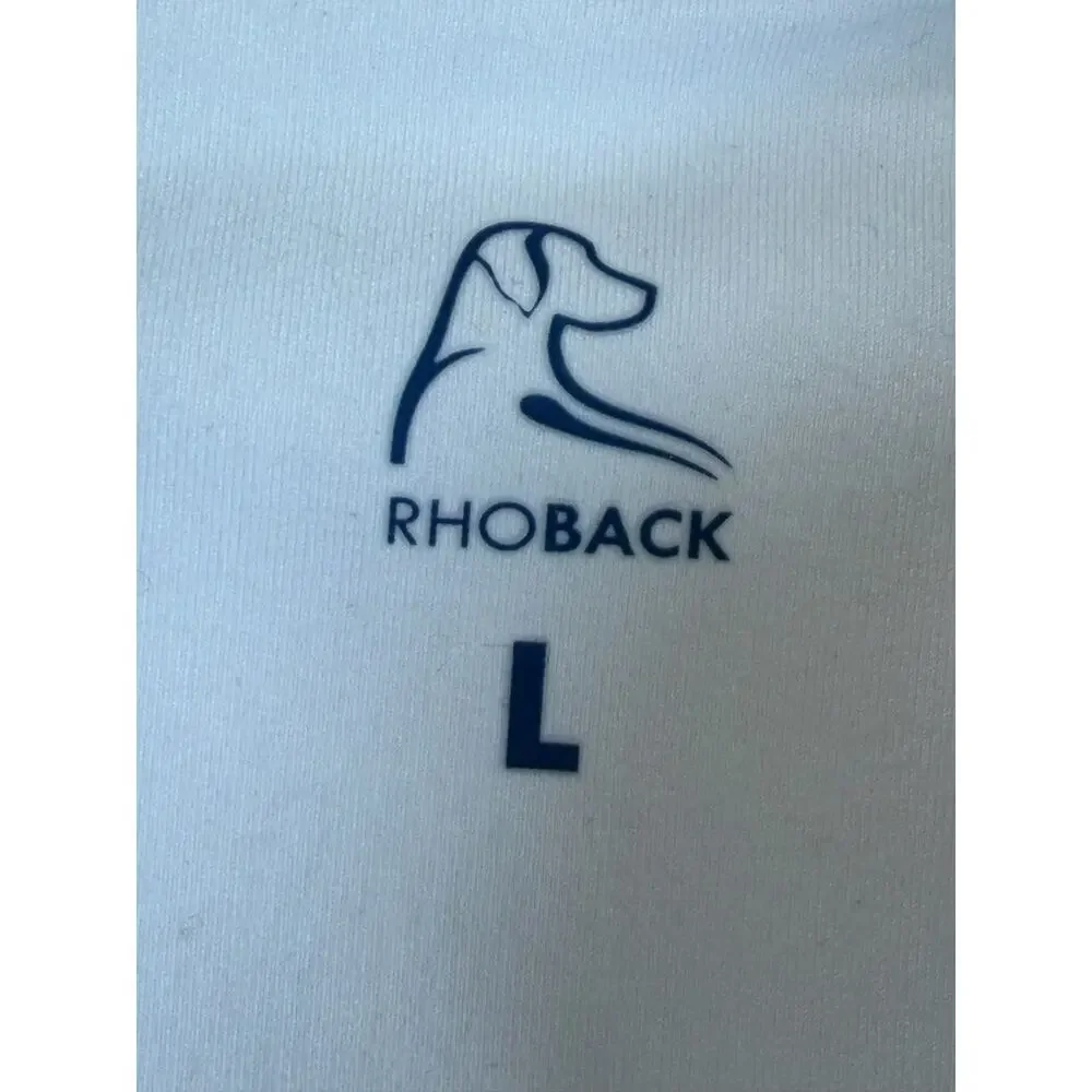NWT Rhoback Women Large White Performance Quarter Zip Long Sleeve Golf Pullover